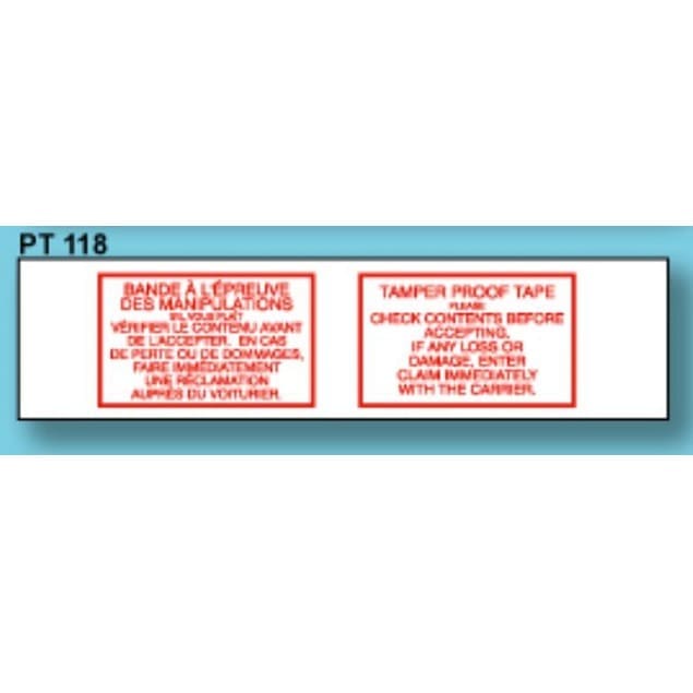 "Check Contents Before Accepting'' Printed Carton Sealing Tape