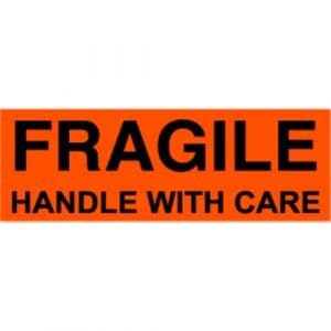 "Fragile, Handle With Care" Label - 2 x 5"