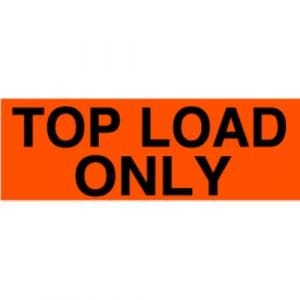 "Top Load Only" Label - 2 x 5"