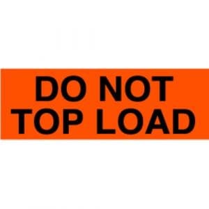 "Do Not Top Load" Label - 2 x 5"
