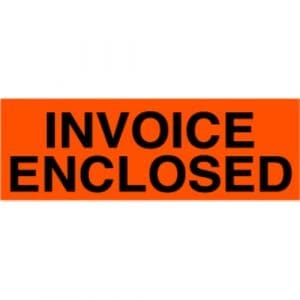 "Invoice Enclosed" Label - 2 x 5"