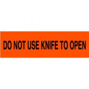 Do Not Use Knife To Open Label