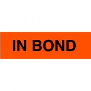 In Bond Label - 2" x 5"