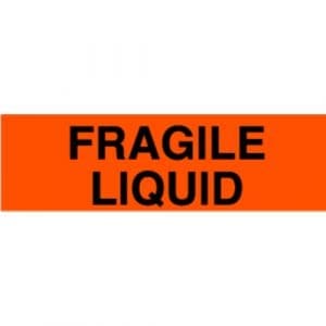"Fragile Liquid" Label - 2 x 5"