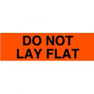 Do Not Lay Flat Label