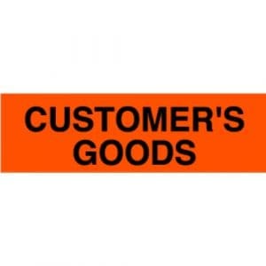 Customer's Goods Label