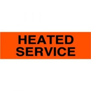 Heated Service Label - 2" x 5"
