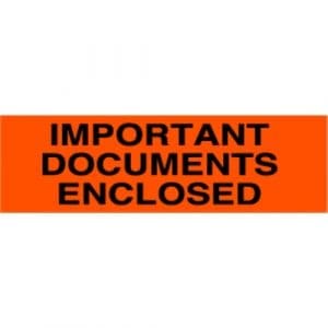 Important Documents Enclosed Label - 2" x 5"