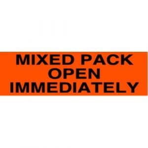 Mixed Pack Open Immediately Label