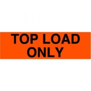 "Top Load Only" Label - 2 x 4"
