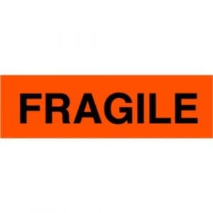 "Fragile" Label - 2 x 4"