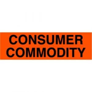 "Consumer Commodity" Label - 2 x 4"