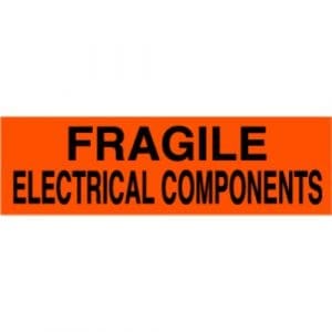 "Fragile, Electrical Components" Label - 2 x 4"