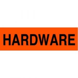 "Hardware" Label - 2 x 4"