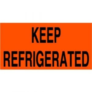 "Keep Refrigerated" Label - 3 x 5"