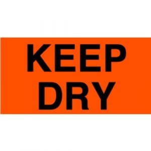 "Keep Dry" Label - 3 x 5"