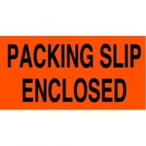 "Packing Slip Enclosed" Label - 3 x 5"
