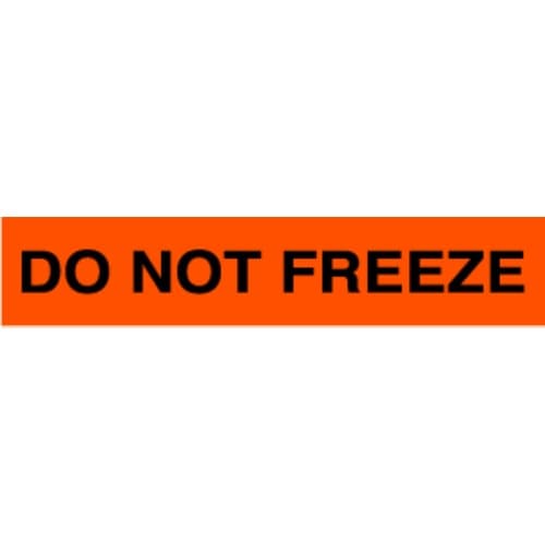 "Do Not Freeze" Label - 1 x 5"