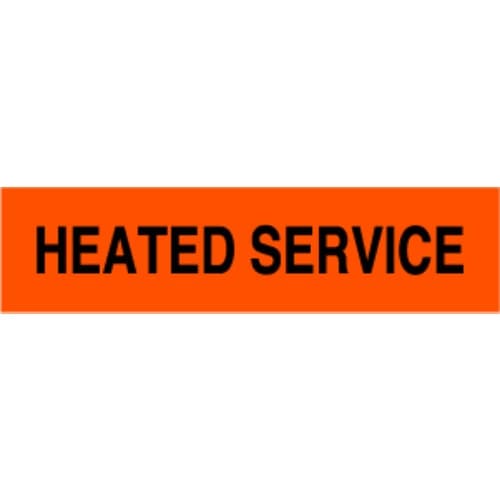 "Heated Service" Label - 1 x 4"