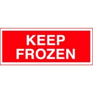 "Keep Frozen" Label - Red on White, 2" x 5"