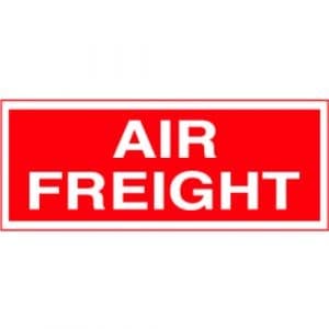 "Air Freight" Label - Red on White, 2" x 5"