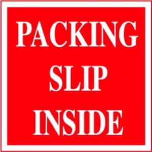 "Packing Slip Inside" Label - 4" x 4"