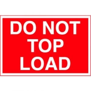 "Do Not Top Load" Label - 4" x 6"