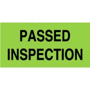 "Passed Inspection" Label - 1" x 2"