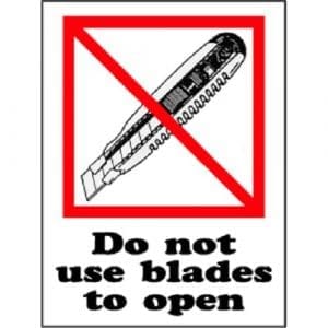 Do Not Use Blades To Open
