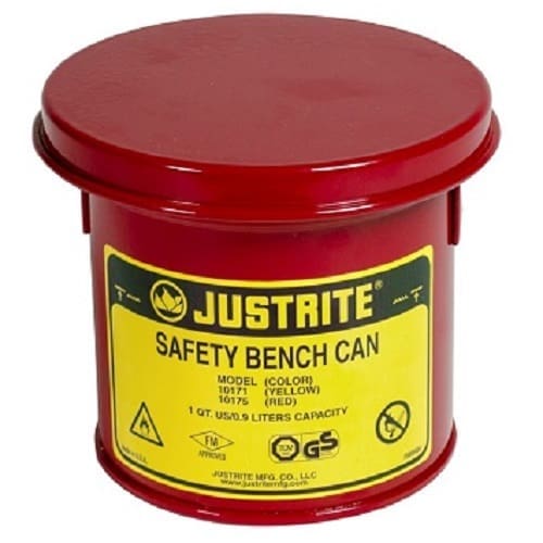 Justrite® 10175 Steel Bench Can - 1-Litre