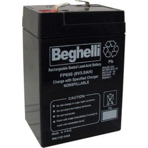 Beghelli BA-6.5.0BB Sealed Lead Acid Battery - 6V, 5 Ah