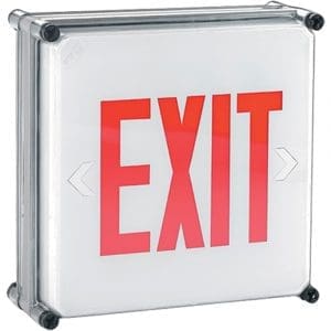 Beghelli Aqua NEMA 4x LED Exit Sign - Hardwired
