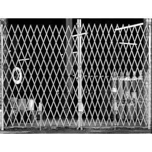 Galvanized Folding Security Gate - Fixed Double Folding