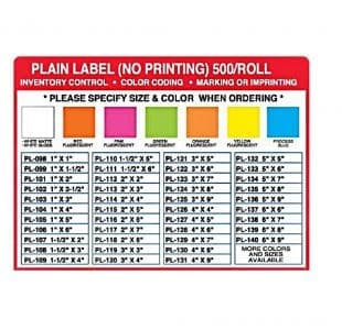 Blank Rectangle Label - 1" x 5" Black