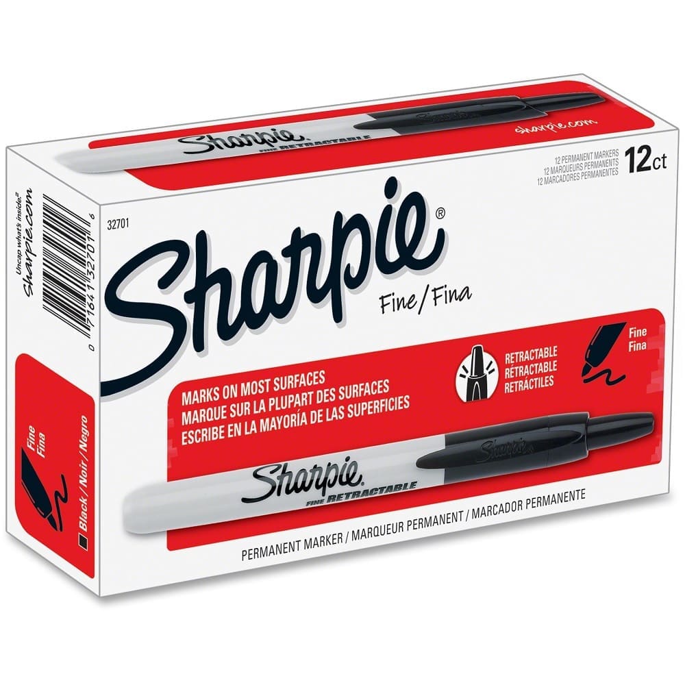 Sharpie® Retractable Markers - Fine Point, Black - Image 2