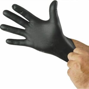 Showa® N-Dex® 7700PFT Black Nitrile Gloves - 4 Mil