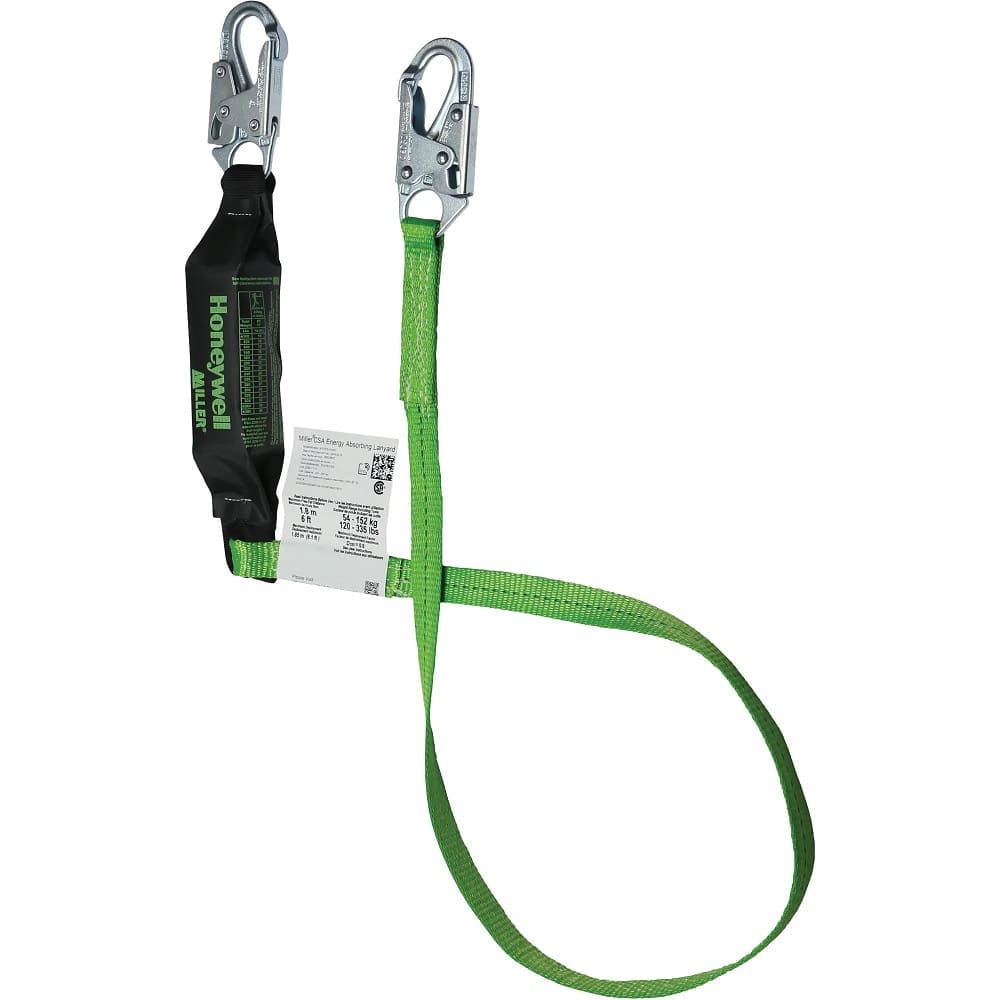 Miller® HP™ M1FSFS-WS4C Shock Absorbing Lanyard - 4-Foot, Snap Hook