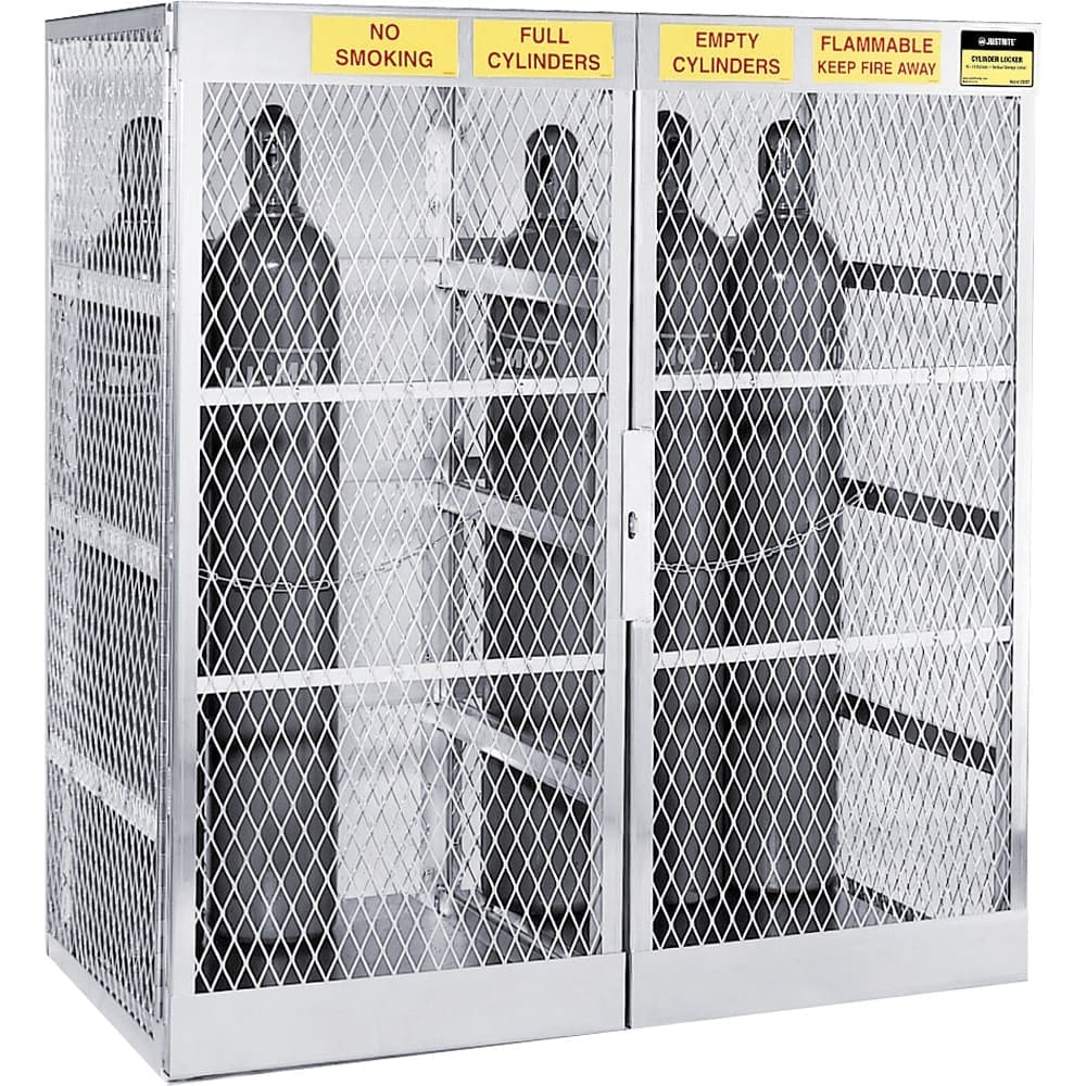 Aluminum Cylinder Locker Storage - 20 Cylinder Cap