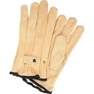 Standard Quality Fleece-Lined Cowhide Ropers Gloves