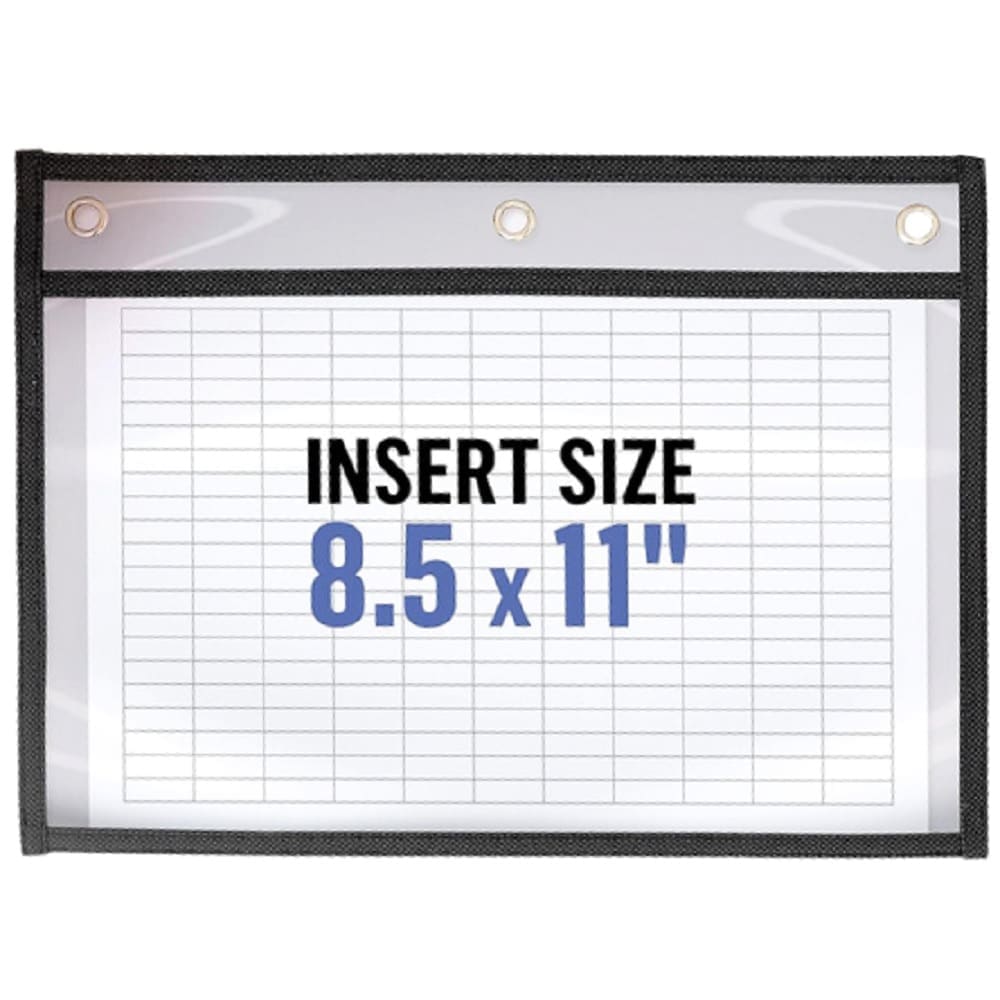 Job Ticket Holders - Horizontal, 8-1/2 x 11", Black